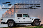 Vinyl Graphics New Line Design Graphic Stickers Compatible with Jeep Gladiator