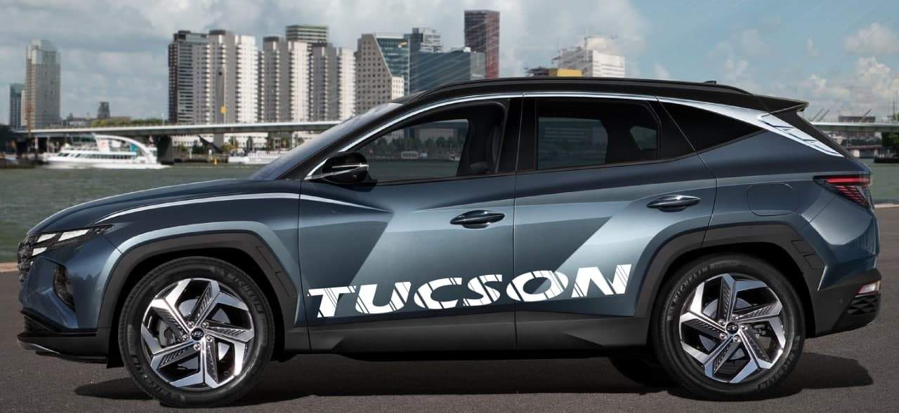 Vinyl Graphics New Logo Design Vinyl sticker Compatible with for HYUNDAI TUCSON