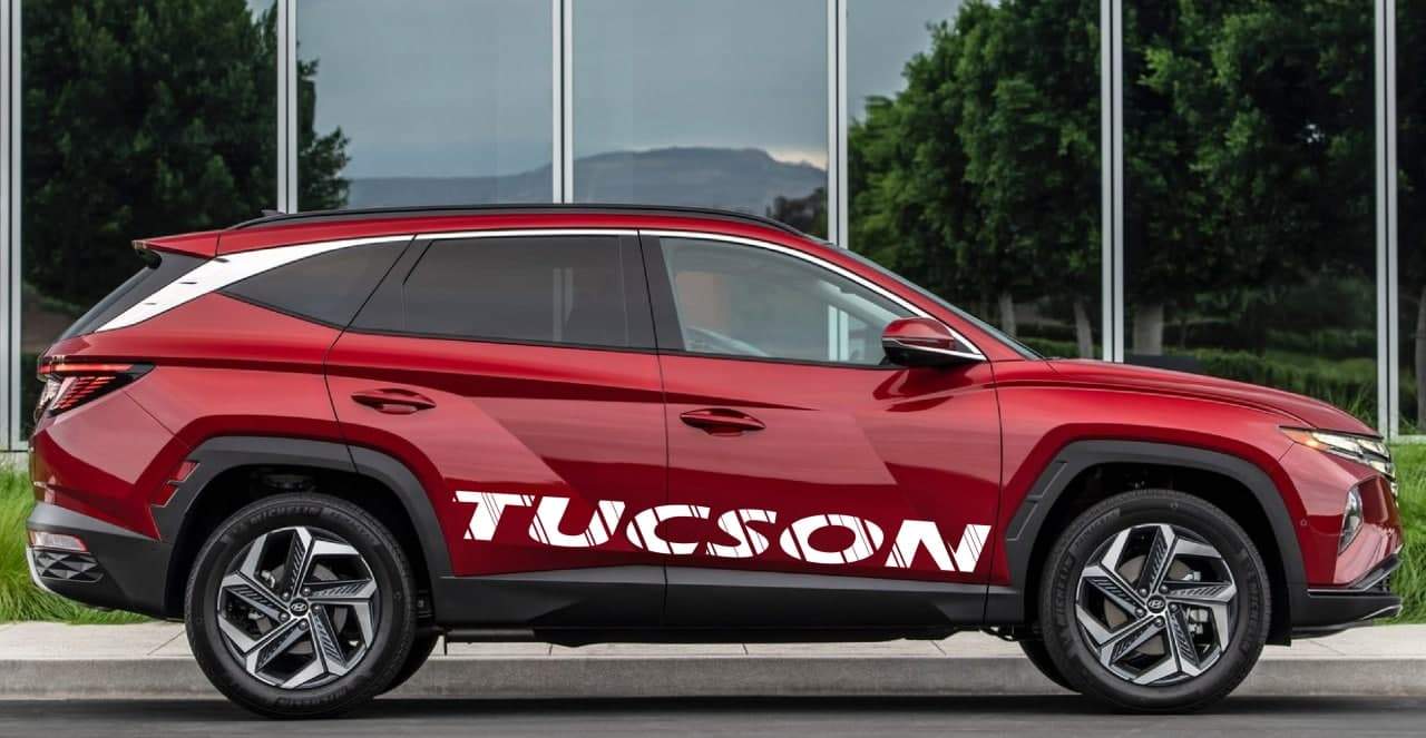 Vinyl Graphics New Logo Design Vinyl sticker Compatible with for HYUNDAI TUCSON