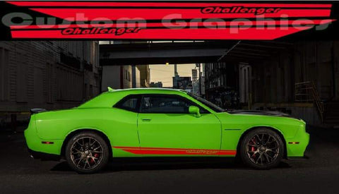 Vinyl Graphics New man Racing Decal Sticker Compatible with Dodge Challenger SRT