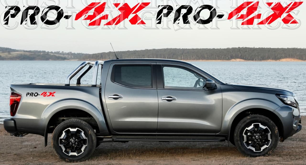 Vinyl Graphics New PRO-4X Design Vinyl Stripes Compatible With Nissan Navara 2002-2022