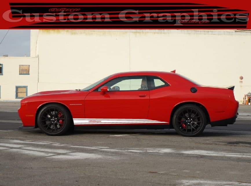Vinyl Graphics New Racing Decal Sticker Compatible with Dodge Challenger SRT