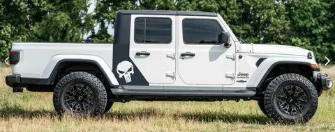 Vinyl Graphics New Skull Design Graphic Stickers Compatible with Jeep Gladiator