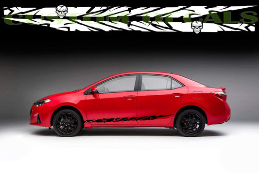 Vinyl Graphics NEW Skull Graphic Gift Toyota Corolla Racing Stripes for Corolla car stickers decals