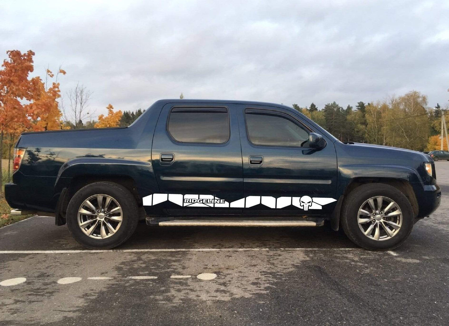 Vinyl Graphics New Skull line Graphics Vinyl Stickers Compatible With Honda Ridgeline