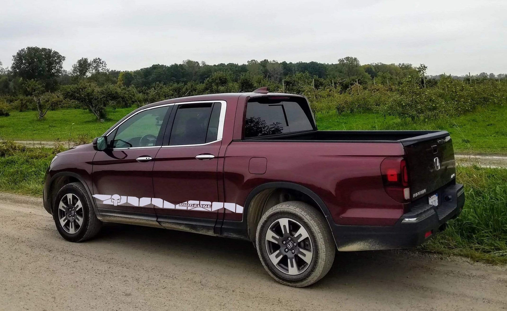 Vinyl Graphics New Skull line Graphics Vinyl Stickers Compatible With Honda Ridgeline