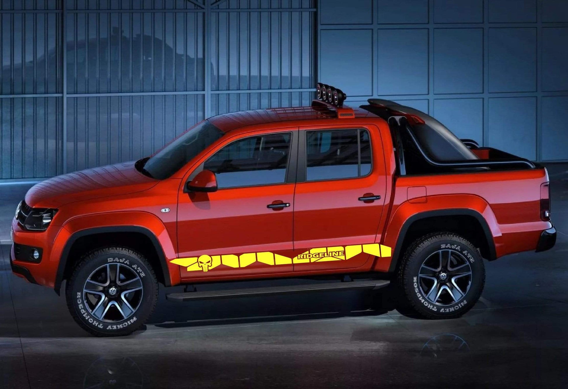 Vinyl Graphics New Skull line Graphics Vinyl Stickers Compatible With Honda Ridgeline