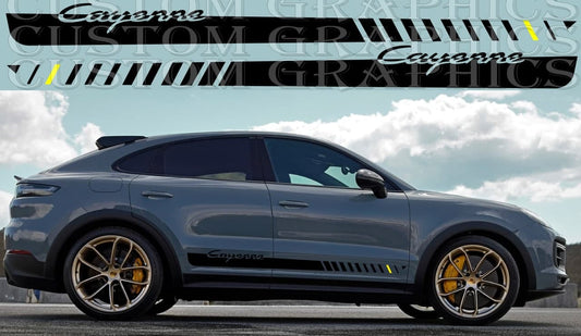 Vinyl Graphics NEW Style Design Vinyl Sticker Compatible With Porsche Cayenne Turbo GT 2022