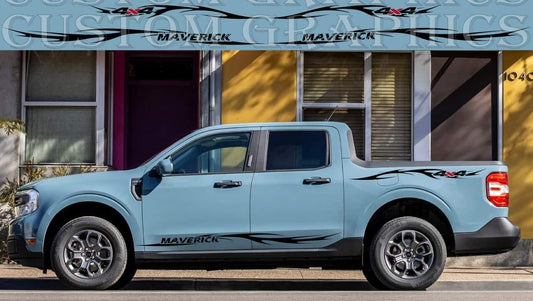Vinyl Graphics New Style Tribal Design Stickers Decals Compatible With Ford Maverick