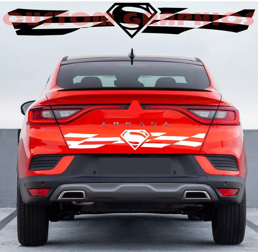 Vinyl Graphics New Tailgate line Graphic Racing Stripes Compatible with Renault Arkana