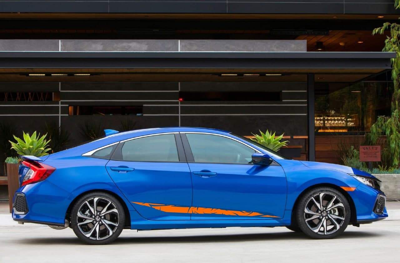 Vinyl Graphics New Unique Graphic Line Stickers Compatible With Honda Civic, All Models Size