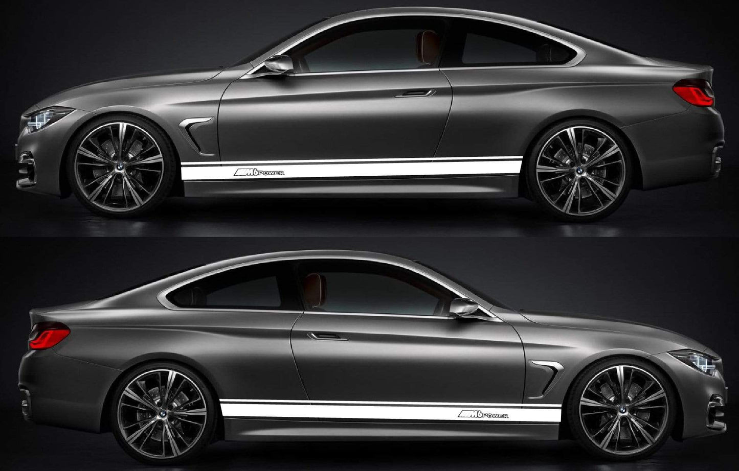 Pair Decal Racing Stripes for BMW M6 - Brothers-Graphics