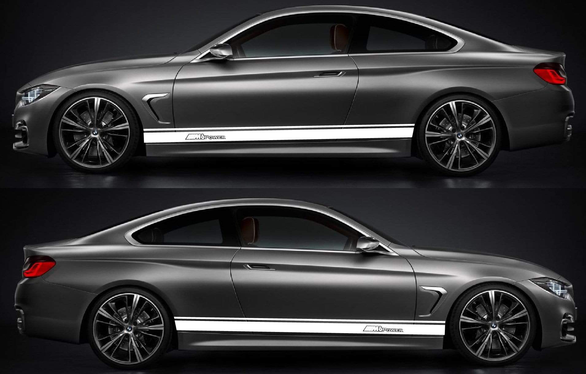 Pair Decal Racing Stripes for BMW M6 - Brothers-Graphics