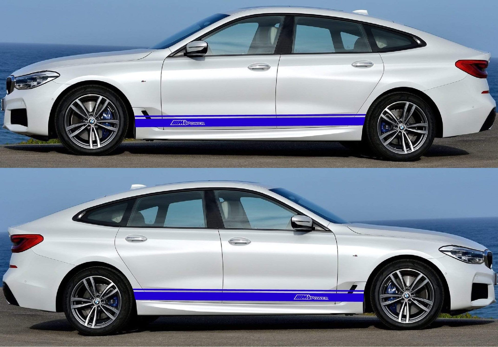 Pair Decal Racing Stripes for BMW M6 - Brothers-Graphics