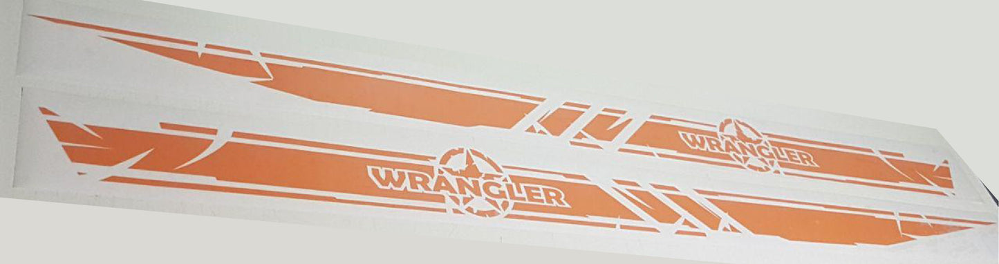 Pair Decal Sticker Vinyl Side Racing Stripes for Jeep Wrangler - Brothers-Graphics