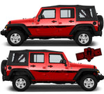 Pair Decal Sticker Vinyl Side Racing Stripes for Jeep Wrangler - Brothers-Graphics