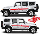 Pair Decal Sticker Vinyl Side Racing Stripes for Jeep Wrangler - Brothers-Graphics