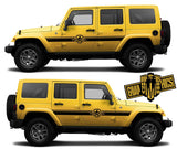 Pair Decal Sticker Vinyl Side Racing Stripes for Jeep Wrangler - Brothers-Graphics