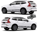 Pair of Sport Side Stripes Decal Sticker Vinyl For Volvo XC60. - Brothers-Graphics