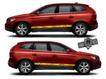 Pair of Sport Side Stripes Decal Sticker Vinyl For Volvo XC60. - Brothers-Graphics
