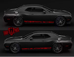 Pair Side Vinyl Sticker Stripe Decal Graphic For Dodge Challenger SRT - Brothers-Graphics