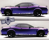 Pair Side Vinyl Sticker Stripe Decal Graphic For Dodge Challenger SRT - Brothers-Graphics