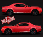 Pair Side Vinyl Sticker Stripe Decal Graphic For Dodge Challenger SRT - Brothers-Graphics