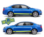 Pair Side Vinyl Sticker Stripe Decal Graphic For Skoda Octavia - Brothers-Graphics