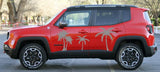 Vinyl Graphics Palm Tree Graphics 6x Decals Sticker Vinyl Side Racing Stripes for Jeep Renegade