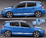 Racing Decal Sticker Side Door Stripe Stickers For Peugeot 308 - Brothers-Graphics