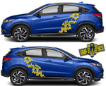 Racing Decal Sticker Side Door Stripe Stickers kit for Honda HR-V - Brothers-Graphics