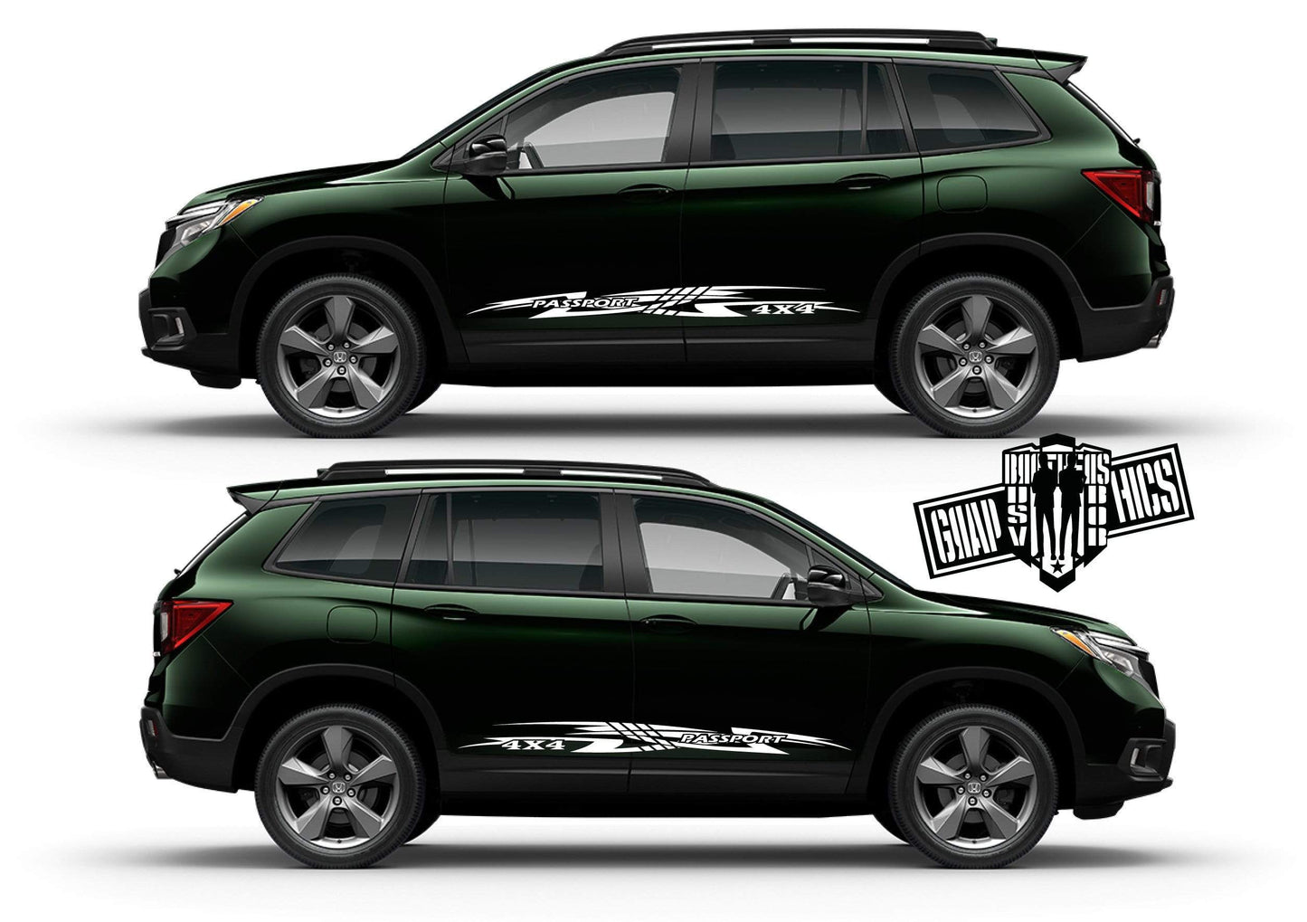 Racing Decal Sticker Side Door Stripe Stickers kit for Honda Passport - Brothers-Graphics