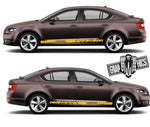 Racing Decal Sticker Side Door Stripes For Skoda Octavia - Brothers-Graphics