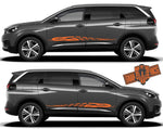 Racing Decal Sticker Side Door StripeS Stickers For Peugeot 5008 - Brothers-Graphics