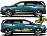 Racing Decal Sticker Side Door StripeS Stickers For Peugeot 5008 - Brothers-Graphics