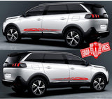 Racing Decal Sticker Side Door StripeS Stickers For Peugeot 5008 - Brothers-Graphics