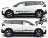 Racing Decal Sticker Side Door StripeS Stickers For Peugeot 5008 - Brothers-Graphics