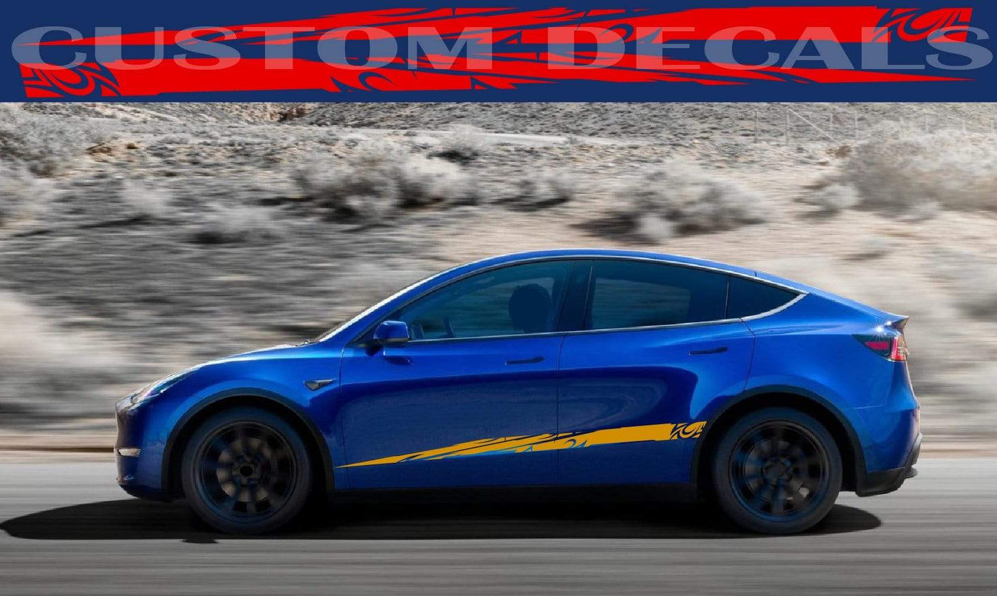 Autocollants de course pour Tesla Model 3 | Autocollants Model X | Autocollants Model Y Autocollants Tesla Model S