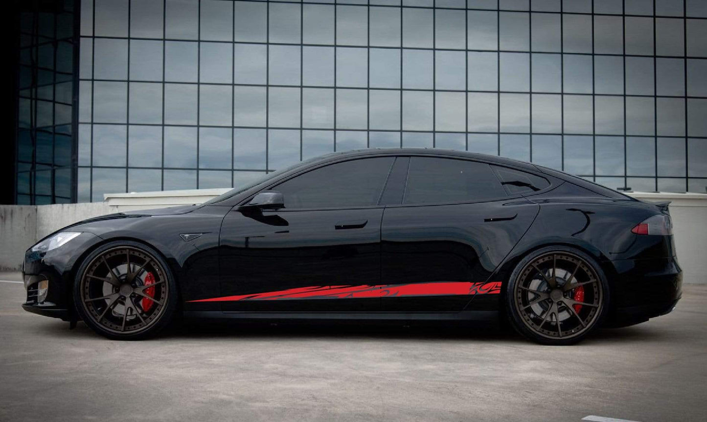 Autocollants de course pour Tesla Model 3 | Autocollants Model X | Autocollants Model Y Autocollants Tesla Model S