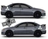 Racing Graphic Sticker Car Side Vinyl Stripes For Mitsubishi Lancer Evolution X 10 2001-2021 - Brothers-Graphics