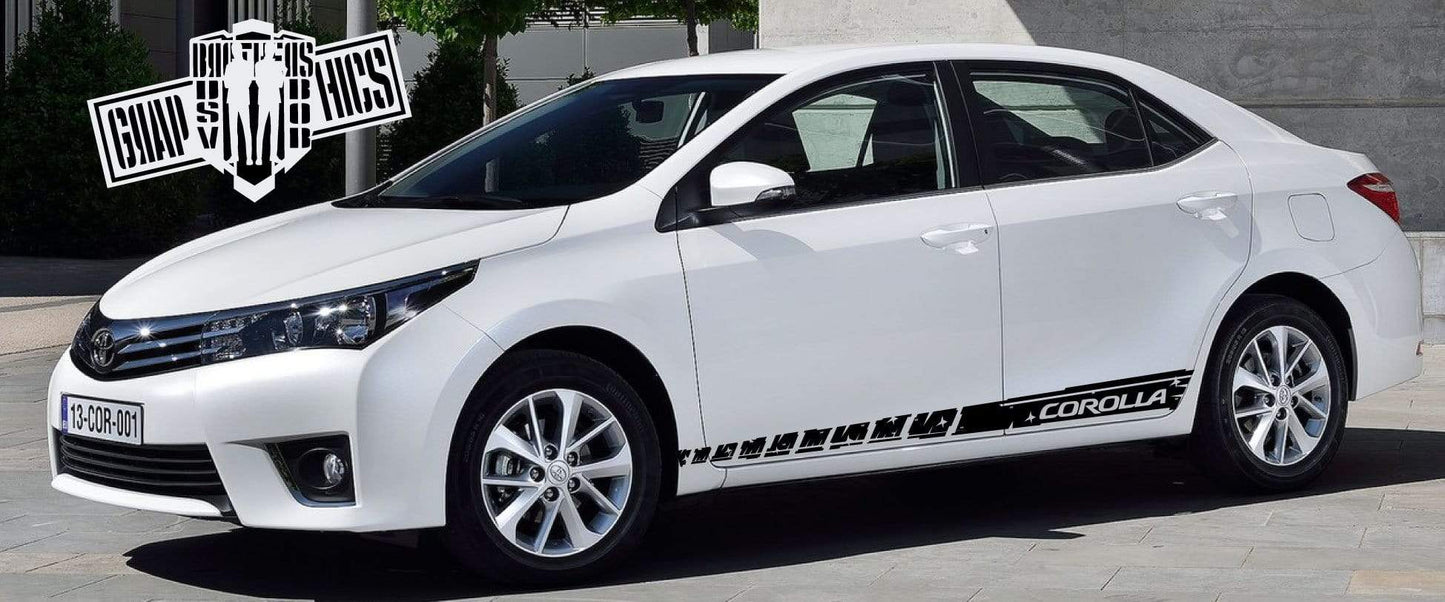 Racing Graphics Line Sticker Car Vinyl Stripes Fit Toyota Corolla 2000-2020 - Brothers-Graphics
