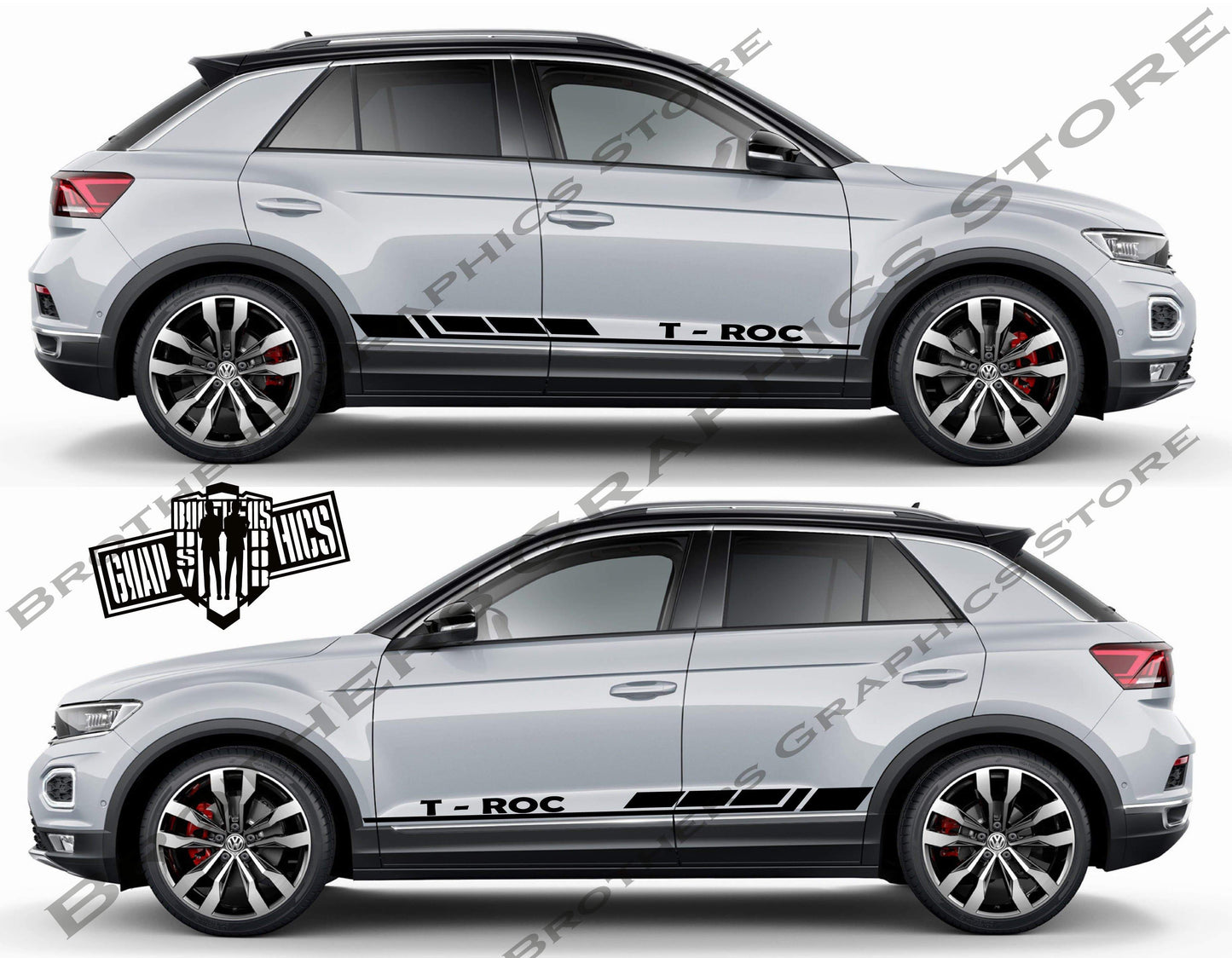 Racing Graphics Sticker Car Vinyl Stripes For VW T-ROC - Brothers-Graphics