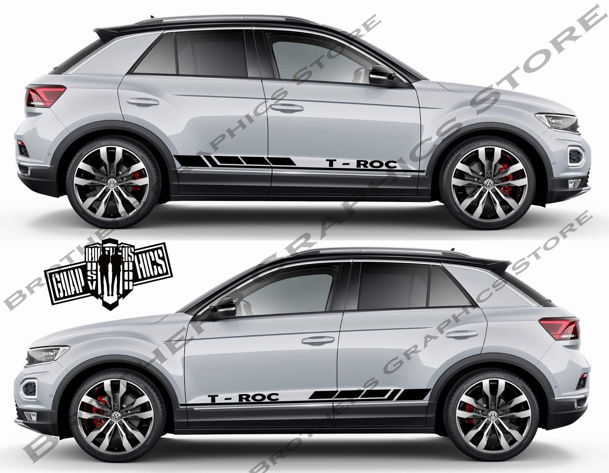 Racing Graphics Sticker Car Vinyl Stripes For VW T-ROC - Brothers-Graphics
