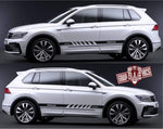 Racing Graphics Stickers Car Side Vinyl Stripes For VW Tiguan - Brothers-Graphics