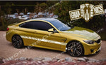 Racing Line Sticker Car Side Vinyl Stripe For BMW M4 - Brothers-Graphics