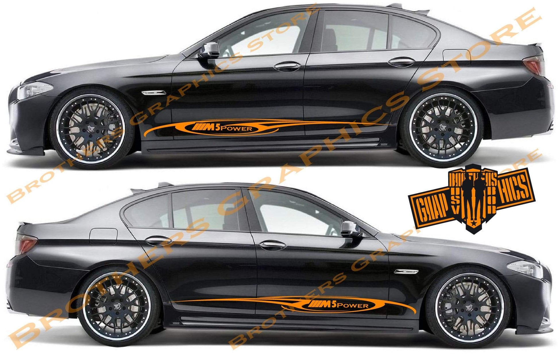 Racing Line Sticker Car Side Vinyl Stripe For BMW M5 - Brothers-Graphics
