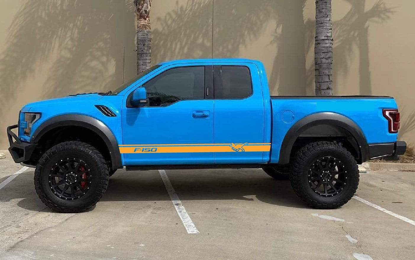 Autocollants de course graphiques de dinosaures compatibles avec les autocollants Ford F-150