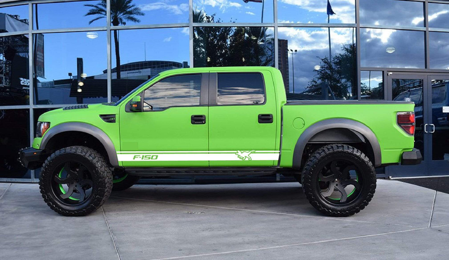 Autocollants de course graphiques de dinosaures compatibles avec les autocollants Ford F-150