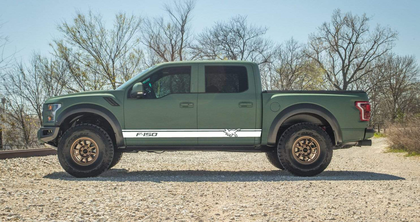 Autocollants de course graphiques de dinosaures compatibles avec les autocollants Ford F-150