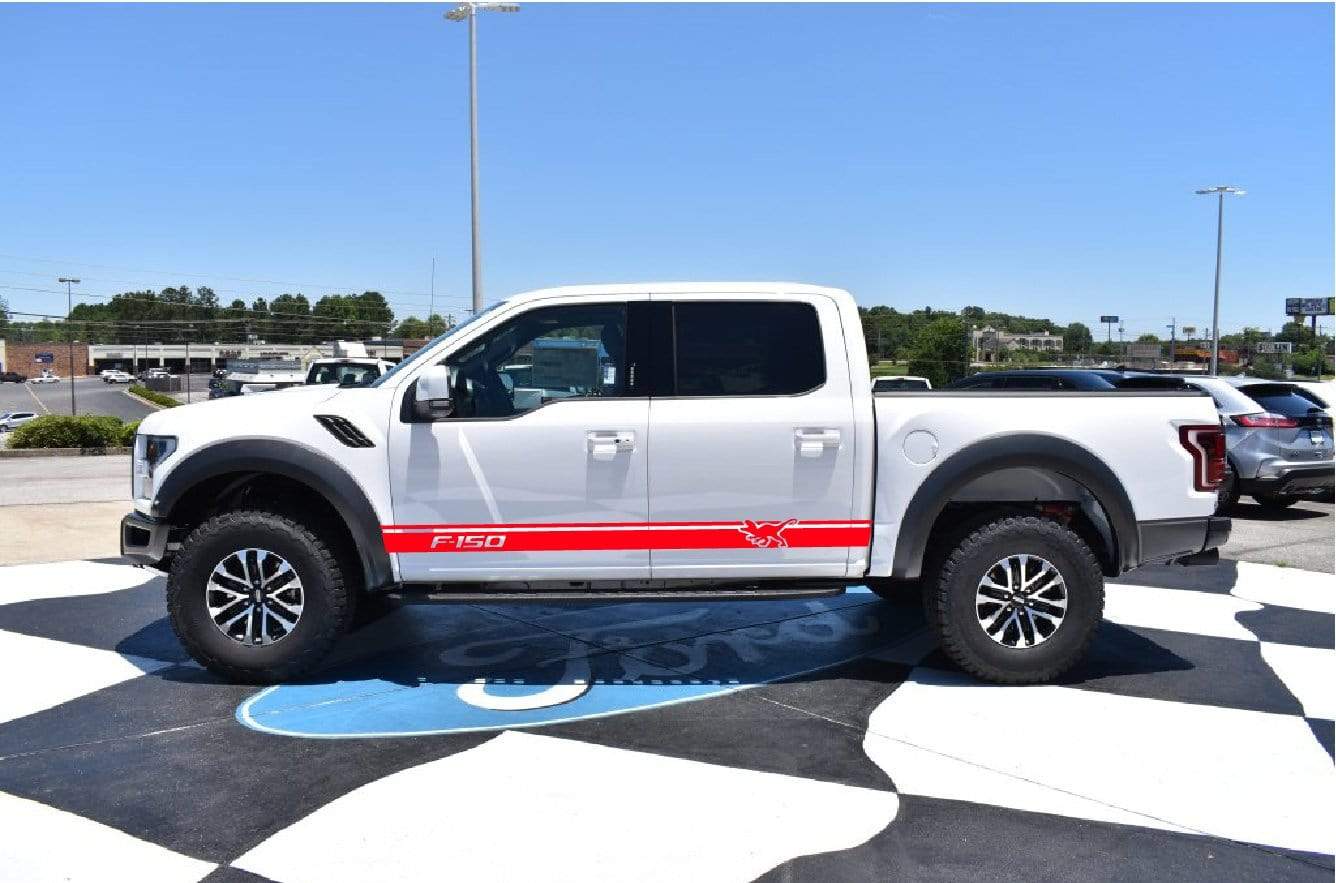 Autocollants de course graphiques de dinosaures compatibles avec les autocollants Ford F-150
